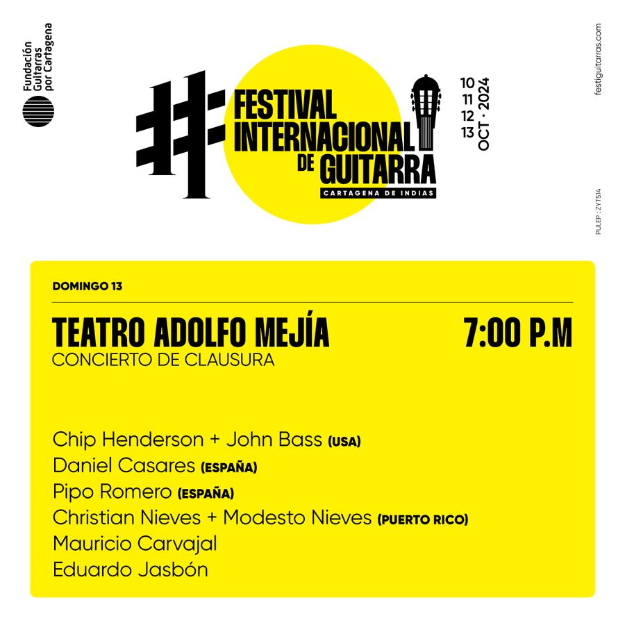 PROGRAMACION XI FESTIVAL DE GUITARRAS DE CARTAGENA